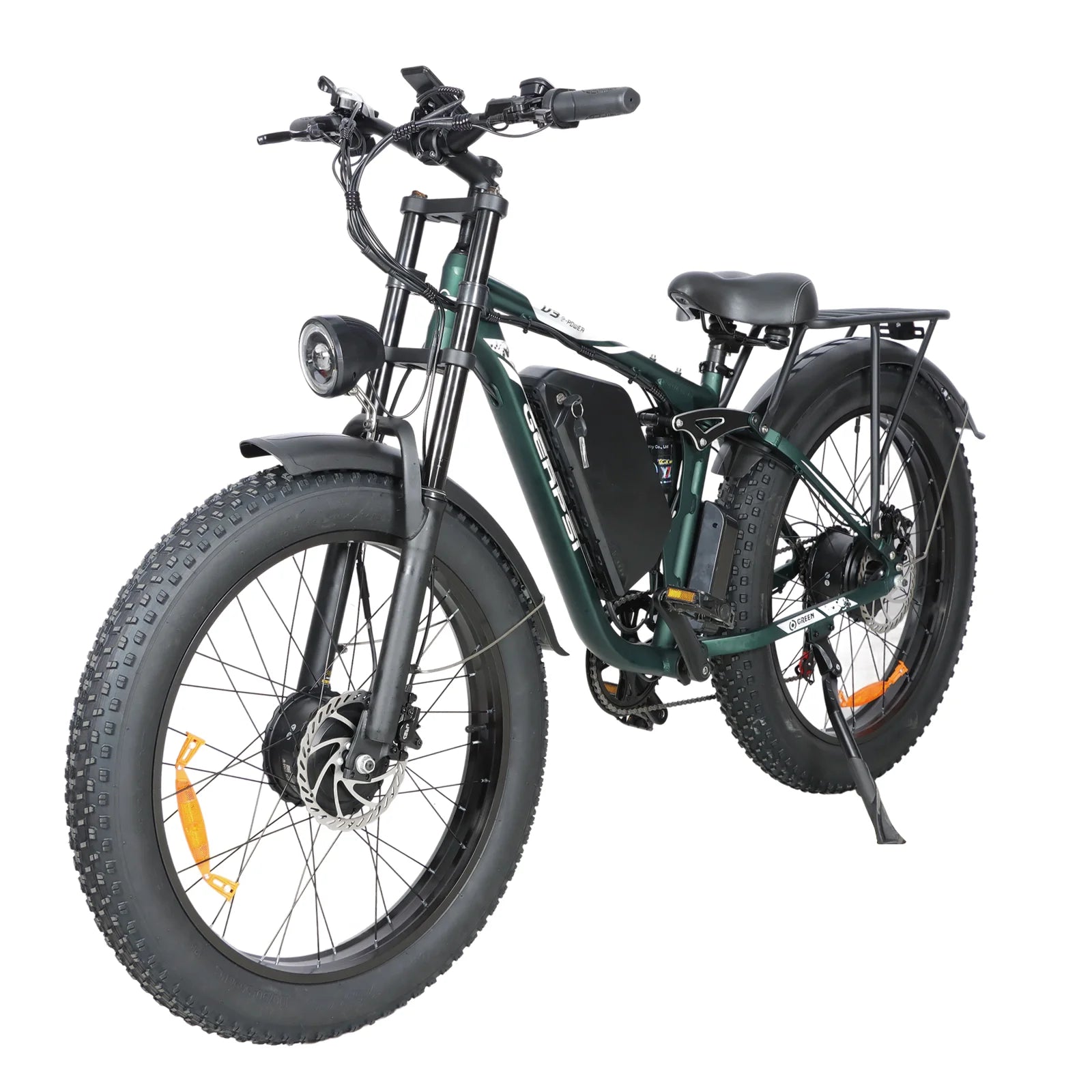 BAOLUJIE Peak 5000W 26" Electric Bike,52V 32AH Removable Battery 38MPH 7-Speed Adult EBike, Dual-Shock Absorption EBike Off-Road