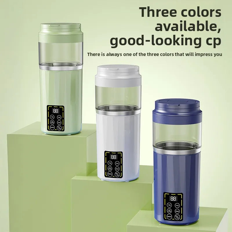 USB Rechargeable Portable Juicer Digital Display Strong Blender Ice Crusher for Home Outdoor