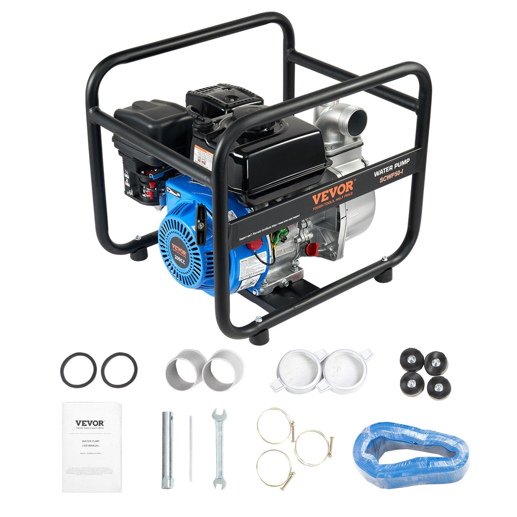 Gasoline Engine Water Pump Gas Powered Transfer Pump 2 In 6.5HP