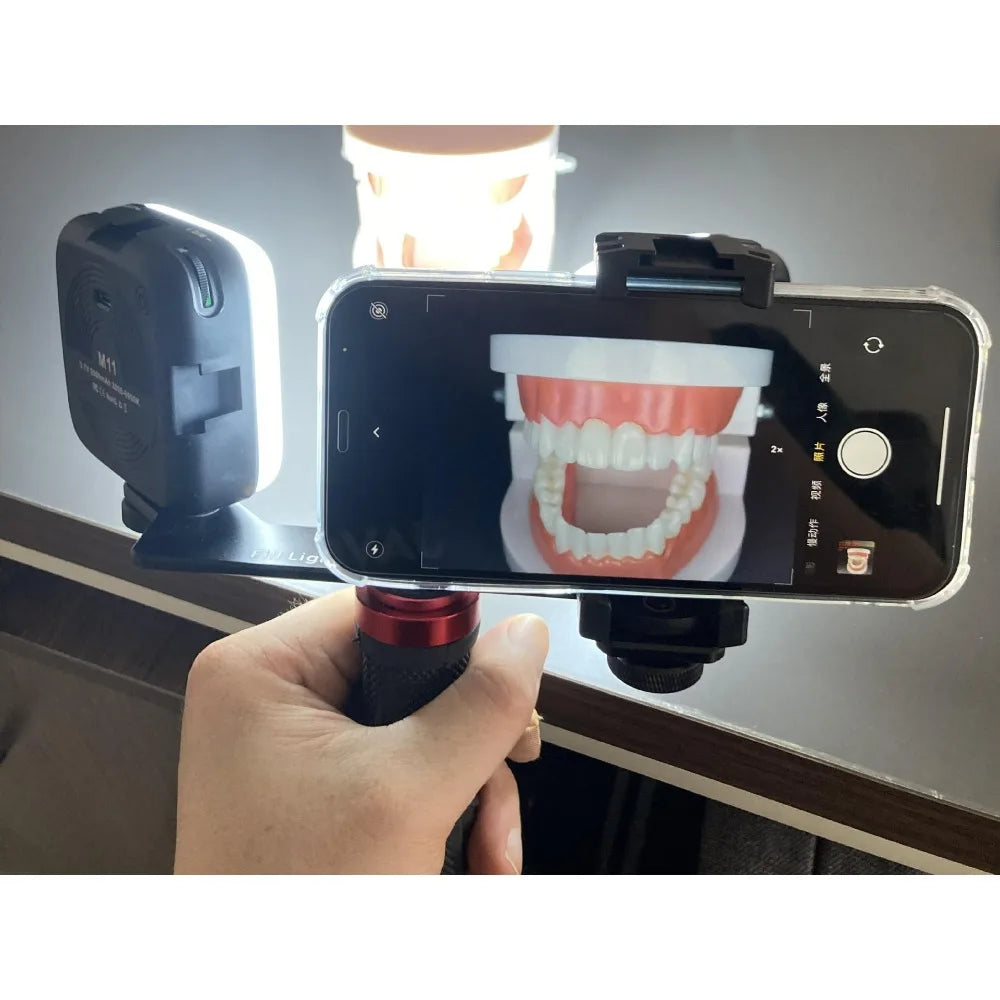 Dental Photography Light, Bluetooth LED Flash for Smartphone, Oral Cavity Exam Teeth Whitening Shooting, Portable Fill Light Kit