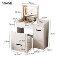 Cream style dresser with mirror hidden clamshell type, modern simple bedroom home dressing table integrated dressing table