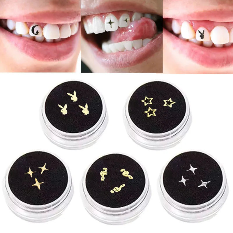 3/5 Boxes Dental Ornaments Jewelry Gem Diamond Crystal Tooth Material Teeth Whitening Beautiful Shining Oral Teeth Decoration