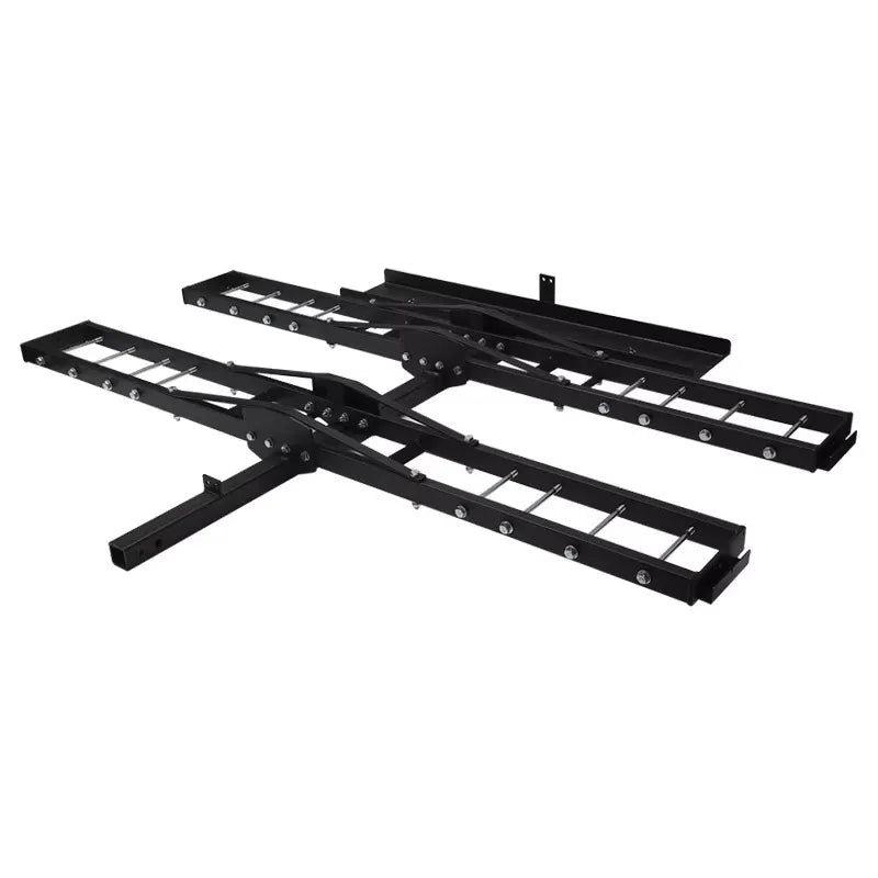 【2026】New Heavy Steel Motorcycle Carrier Hitch Mount Ramp Receiver Bike Carrier For 2 E-bikes Scooter Dirt Bike Trailer Hauler