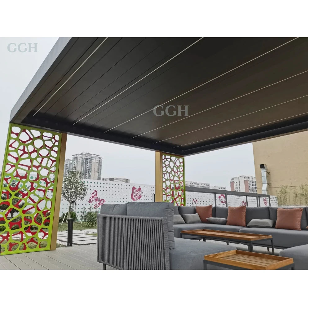 KAKADU Aluminum Open Close Louvre Pergola Outdoor Swimming Pool Pergola Modern Pergola Aluminum Outdoor