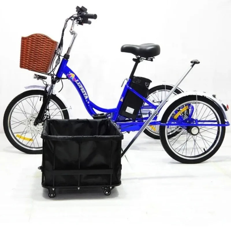 2026 Old Elderly Three Wheel Trike Heavy Load Adult 350W Cheap Cargo Bike Bicycle City 3 Wheel Electric Tricycles Motorcycle