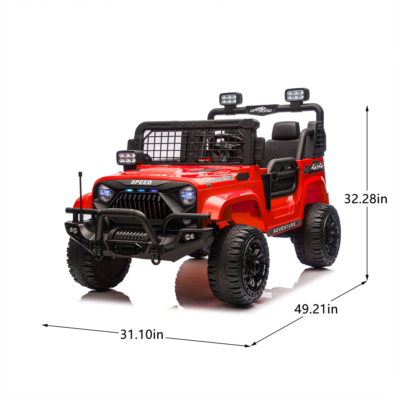 24V Two-seater Kids Ride On Electric Truck Car W Parents