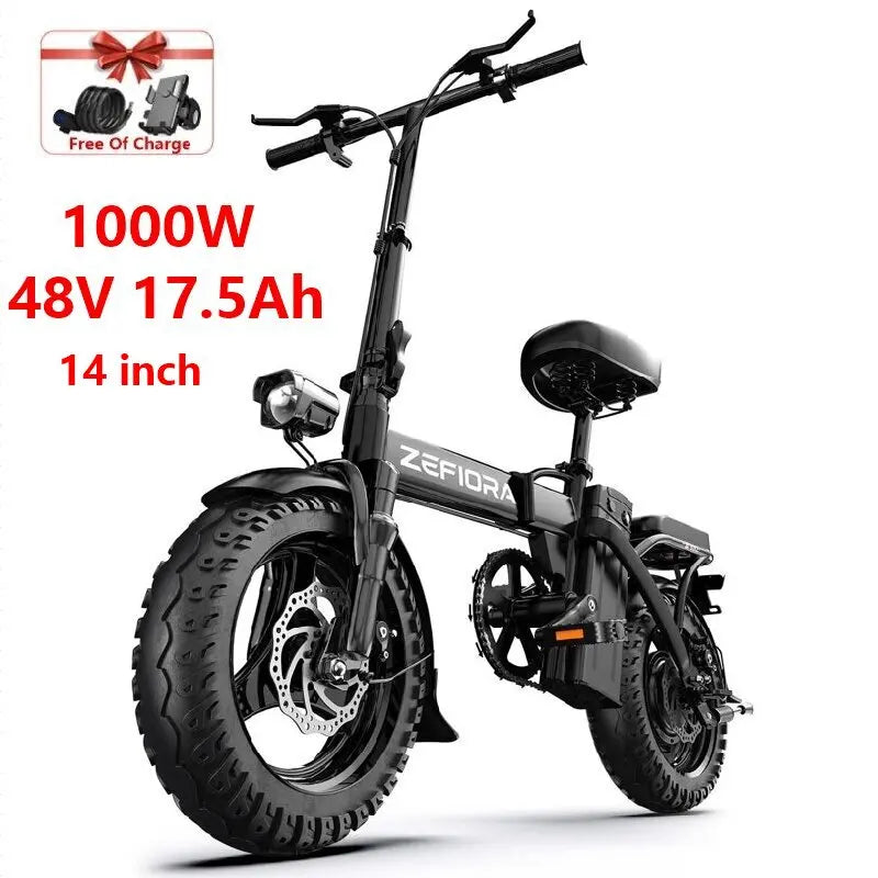 All Terrain Off-road Electric Bike 1000w 14 26 Inch 30-50mph 30-60miles 48v 10a 15a 17.5a Aluminum Alloy,factory Original E Bike