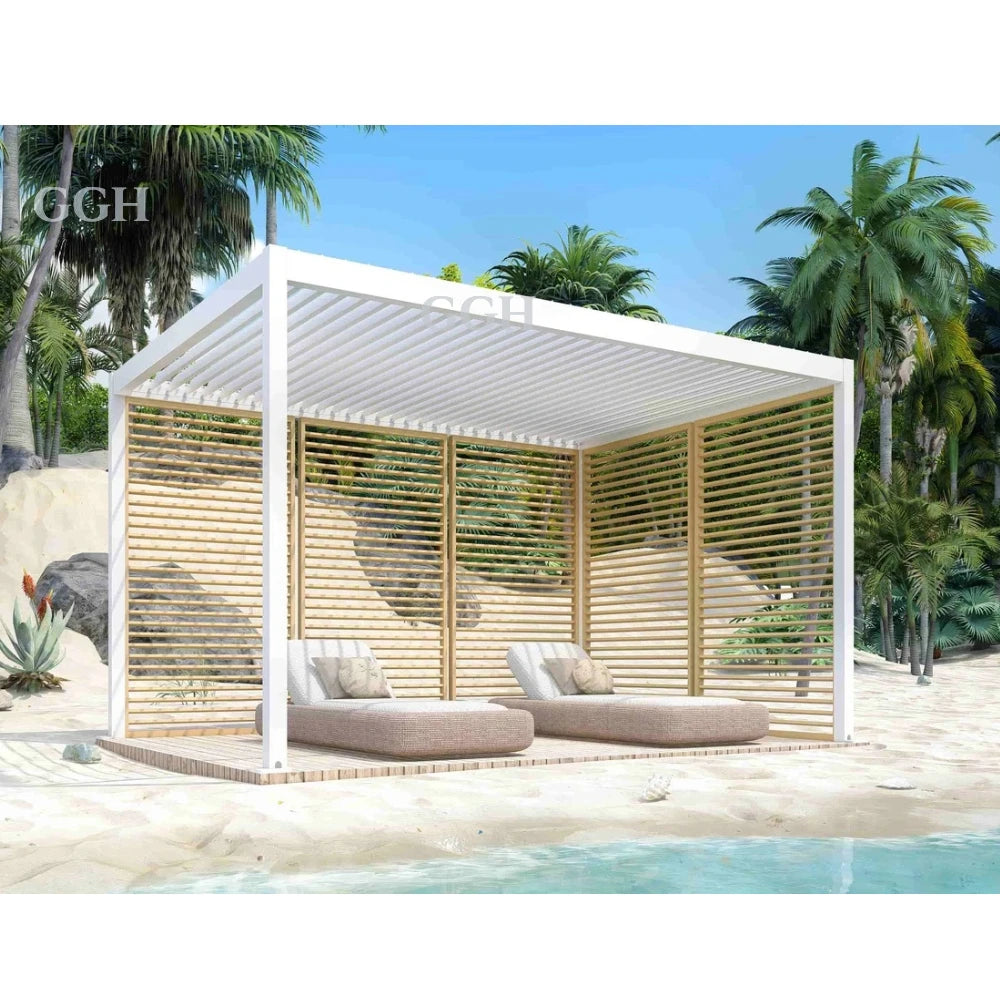 KAKADU Aluminum Open Close Louvre Pergola Outdoor Swimming Pool Pergola Modern Pergola Aluminum Outdoor