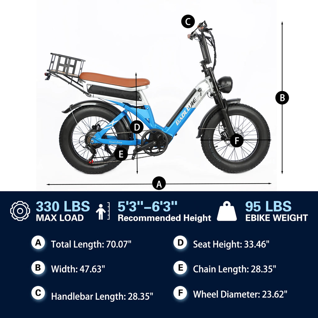 BAOLUJIE 2033 Electric Bike for Adults，1200W 48V 30AH Electric Bicycle，50KM/H Max Speed， Mountain E bike UL2849【1 Year Warranty】