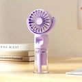 Portable hand-held spray fan with humidifier -4-speed adjustment, USB charging, suitable for desk or travel,