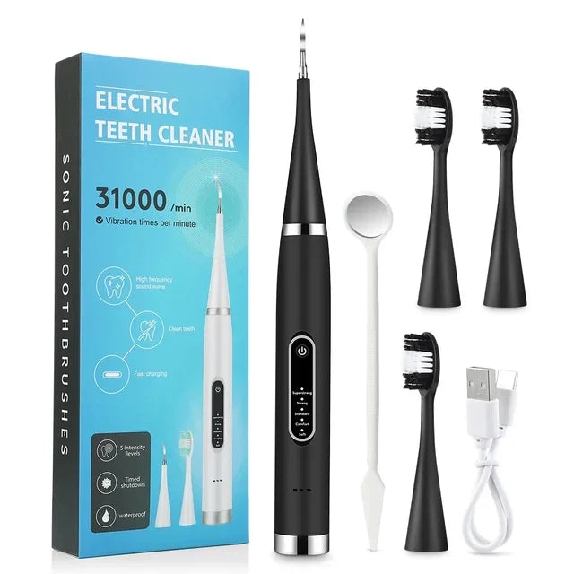 Portable Electric Sonic Dental Scaler Tooth Cleaner Calculus Stains Tartar Remover Dentist Teeth Whitening Oral Care Kit Tools