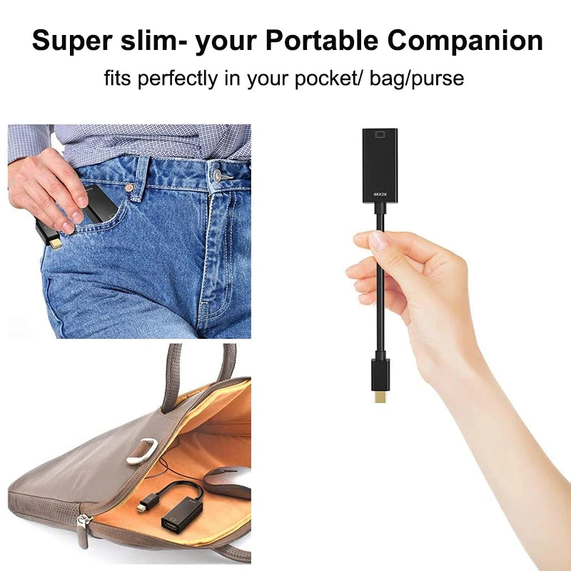Mini DP To Hdmi-compatible 1080p Cable Adapter  For Macbook Air Thunderbolt 2 Displayport To Tv Monitor Projector Projetor