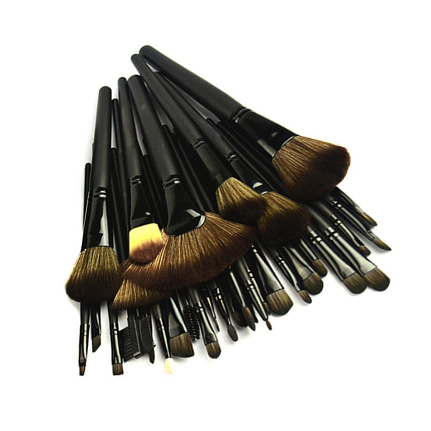 32pcs/set Black Professional Makeup Brushes Set Multifunction Makeup
