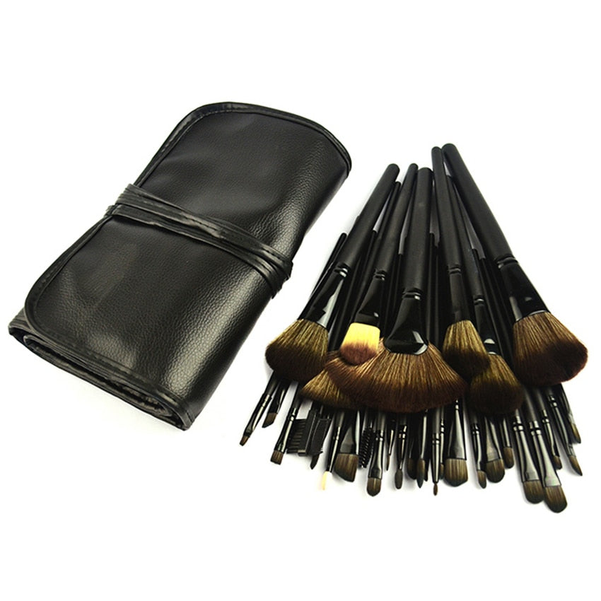 32pcs/set Black Professional Makeup Brushes Set Multifunction Makeup