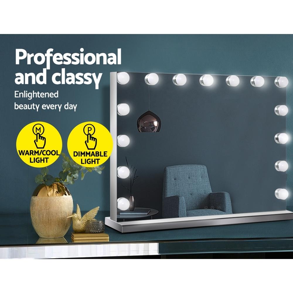 Embellir Makeup Mirror 58x46cm Hollywood Vanity with LED Light
