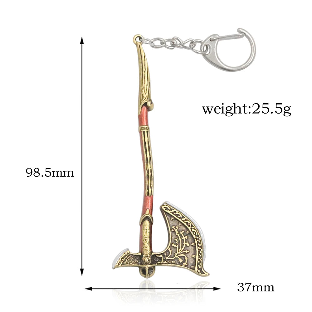 New God of War 5 Ragnarok Keychain Thor's Hammer Mjolnir Key Chain