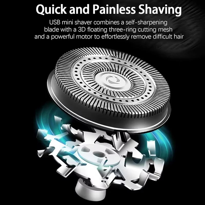 Men's electric mini shaver, dry and wet dual-use shaver, LED digital