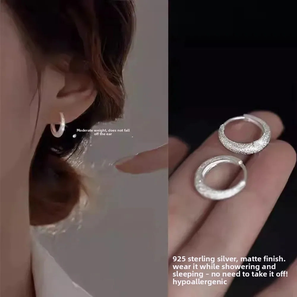 925 Sterling Silver Vintage Shinning Earrings for Women Trendy Earring