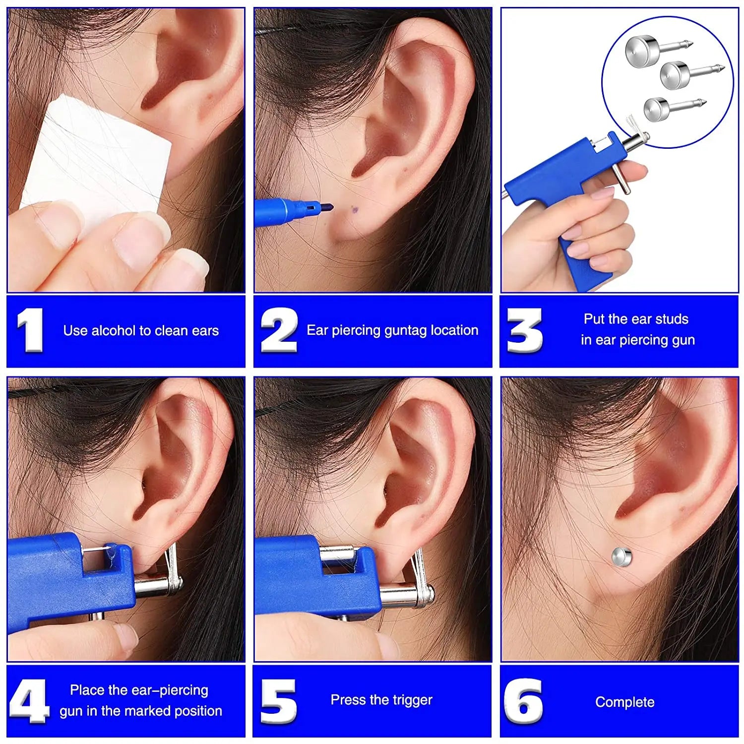 Professional Ear Piercing Gun Tool Set Professional Ear Piercing Gun