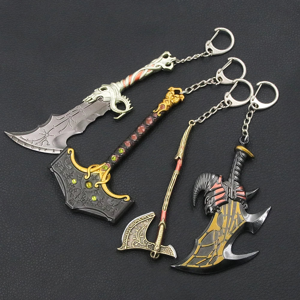 New God of War 5 Ragnarok Keychain Thor's Hammer Mjolnir Key Chain
