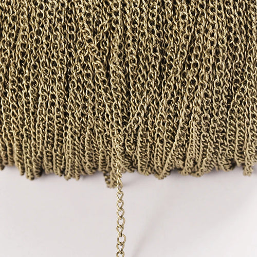 2 Meter Flat 2.5/3.5/4.5mm Extension Thin Chain Metal Chain DIY
