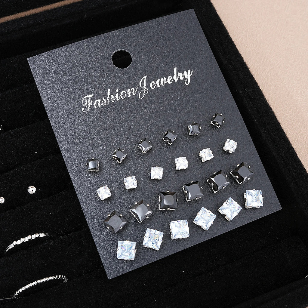 51 Pcs/Set Silver Color Chic Jewelry Set For Women Fashion Butterfly