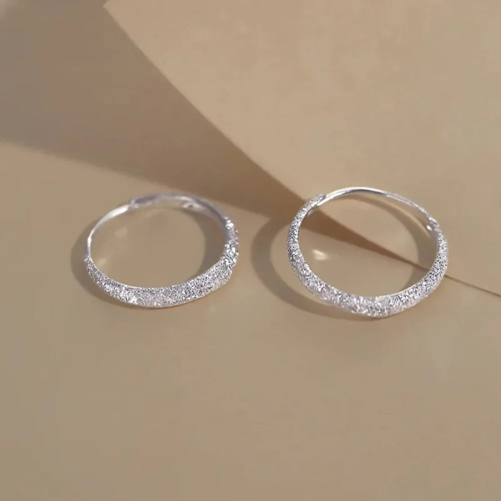 925 Sterling Silver Vintage Shinning Earrings for Women Trendy Earring