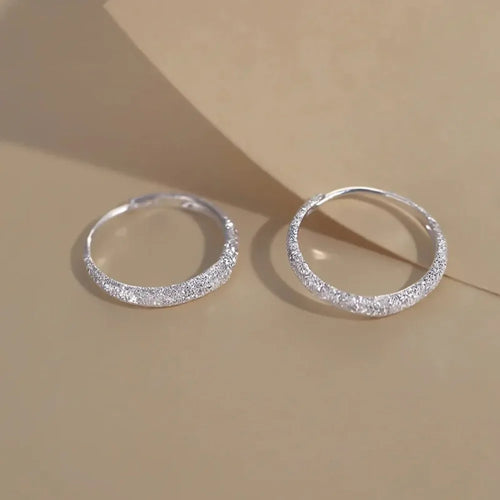 925 Sterling Silver Vintage Shinning Earrings for Women Trendy Earring