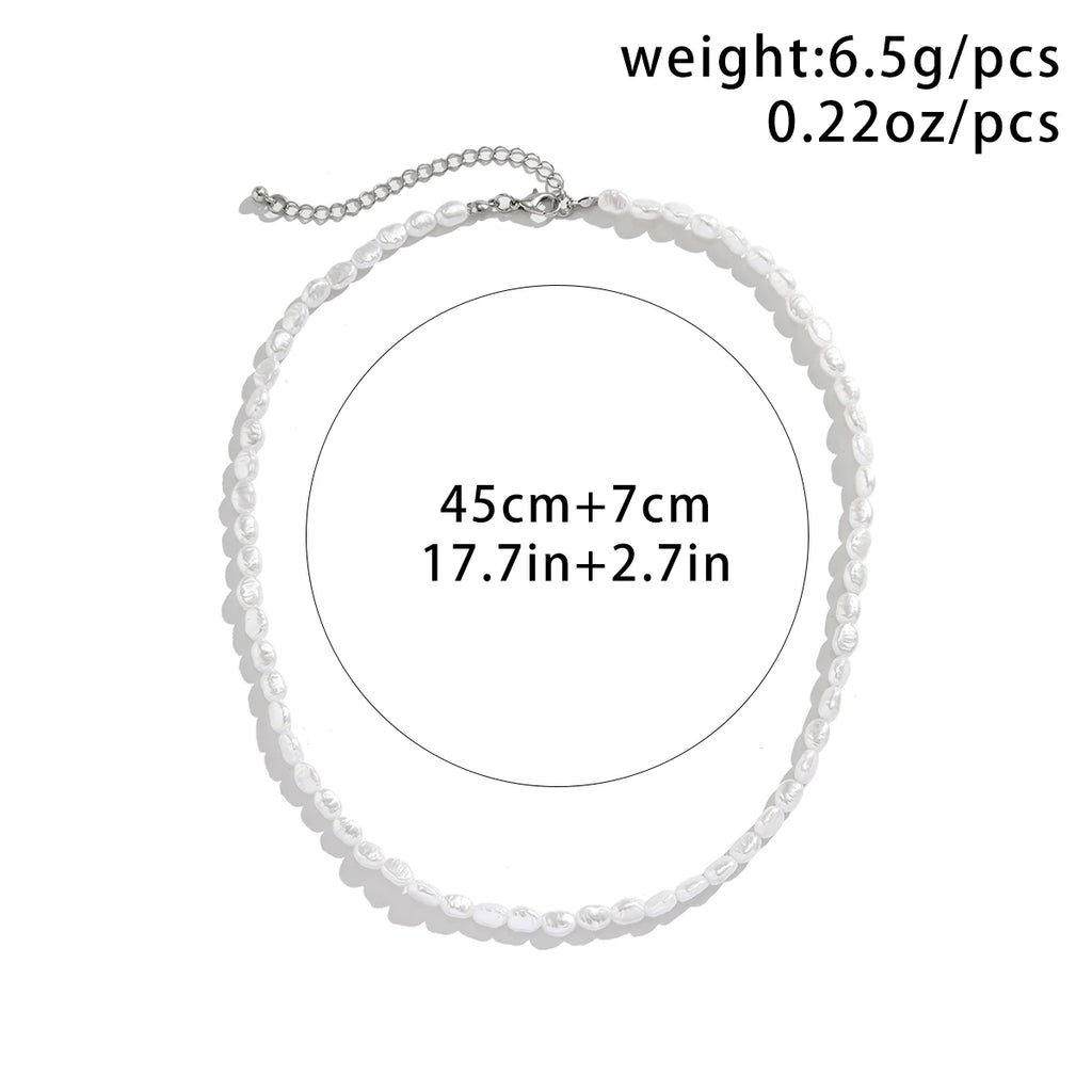 New Fashion Simple Faux Pearl Choker Necklace for Women Vintage
