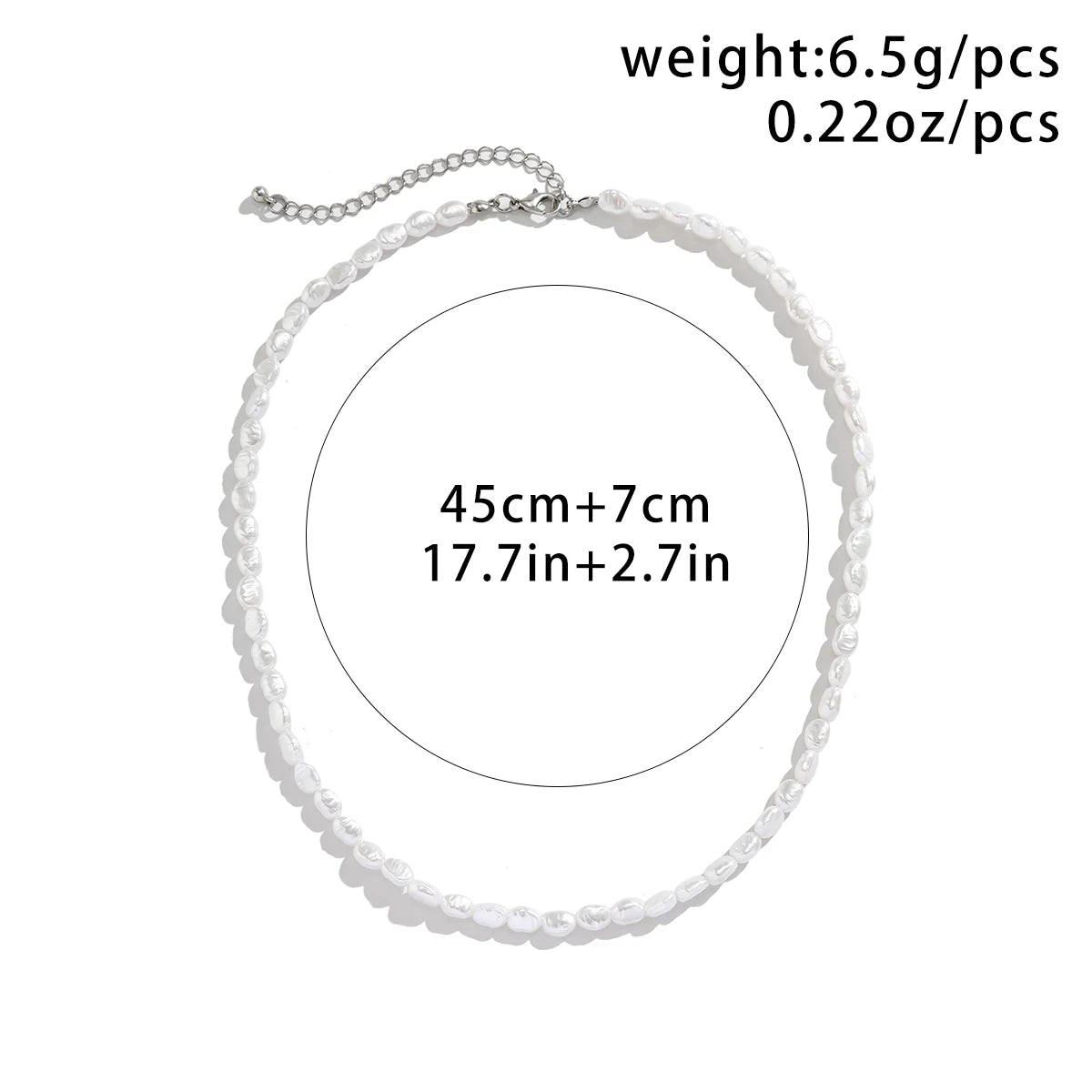 New Fashion Simple Faux Pearl Choker Necklace for Women Vintage