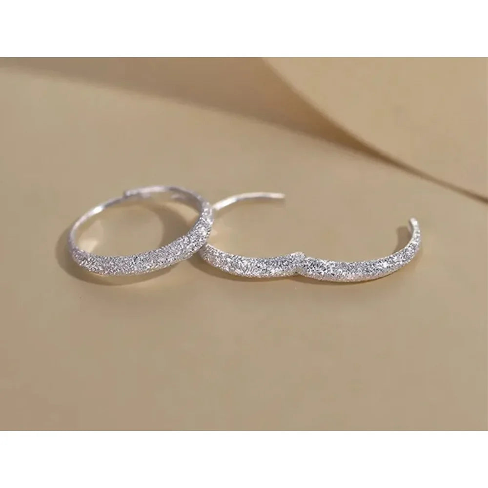 925 Sterling Silver Vintage Shinning Earrings for Women Trendy Earring