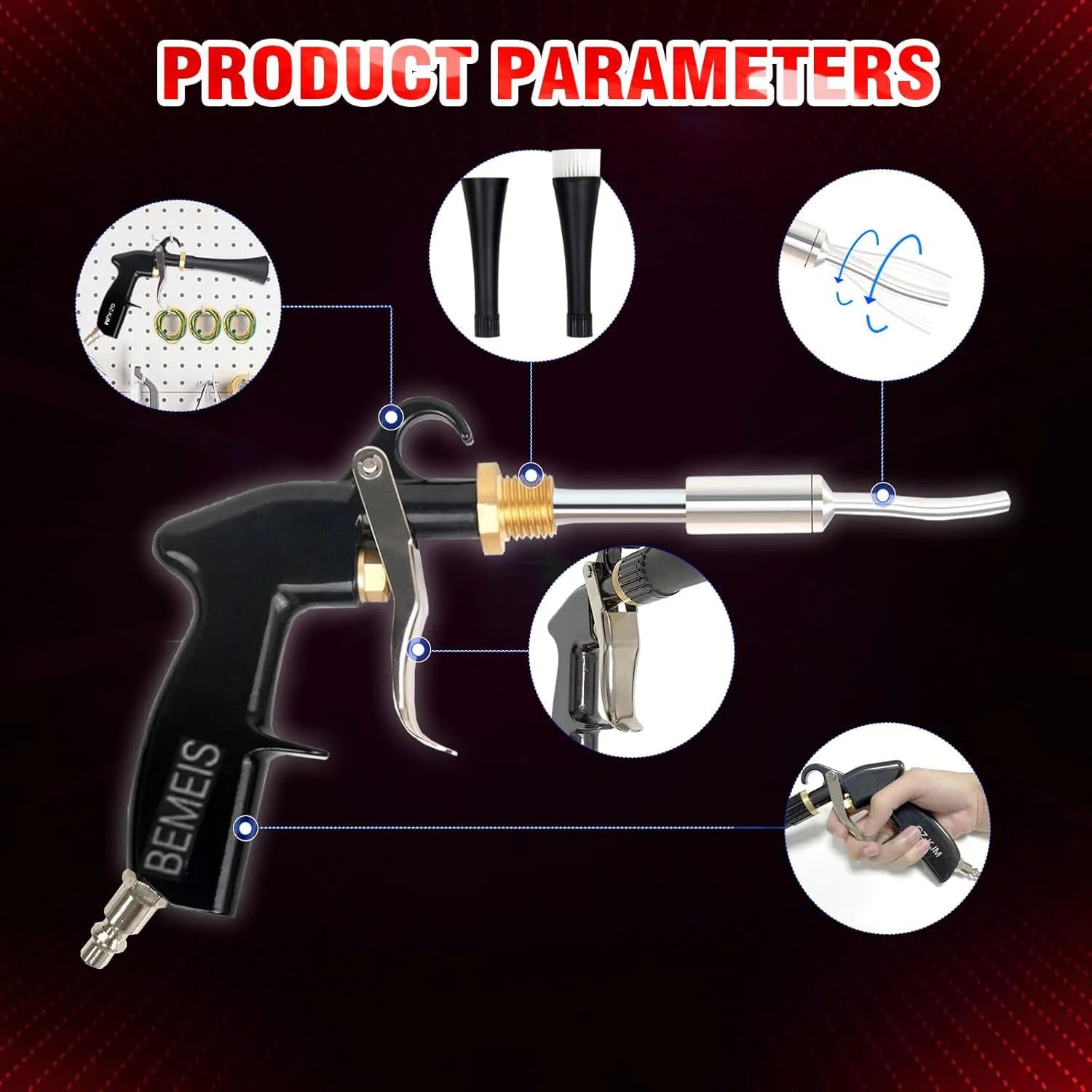 High Qulaity Portable Aluminium Bearing tube Tornador Gun For Car