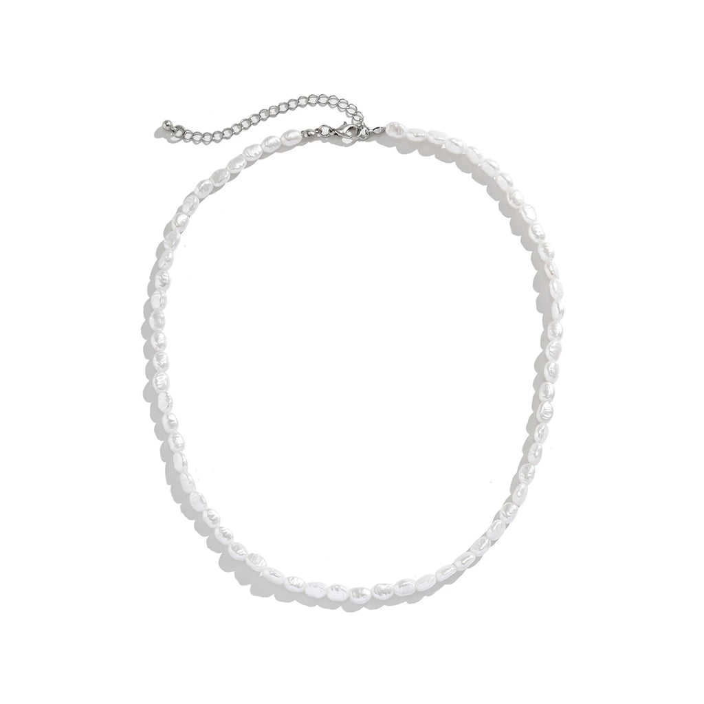 New Fashion Simple Faux Pearl Choker Necklace for Women Vintage