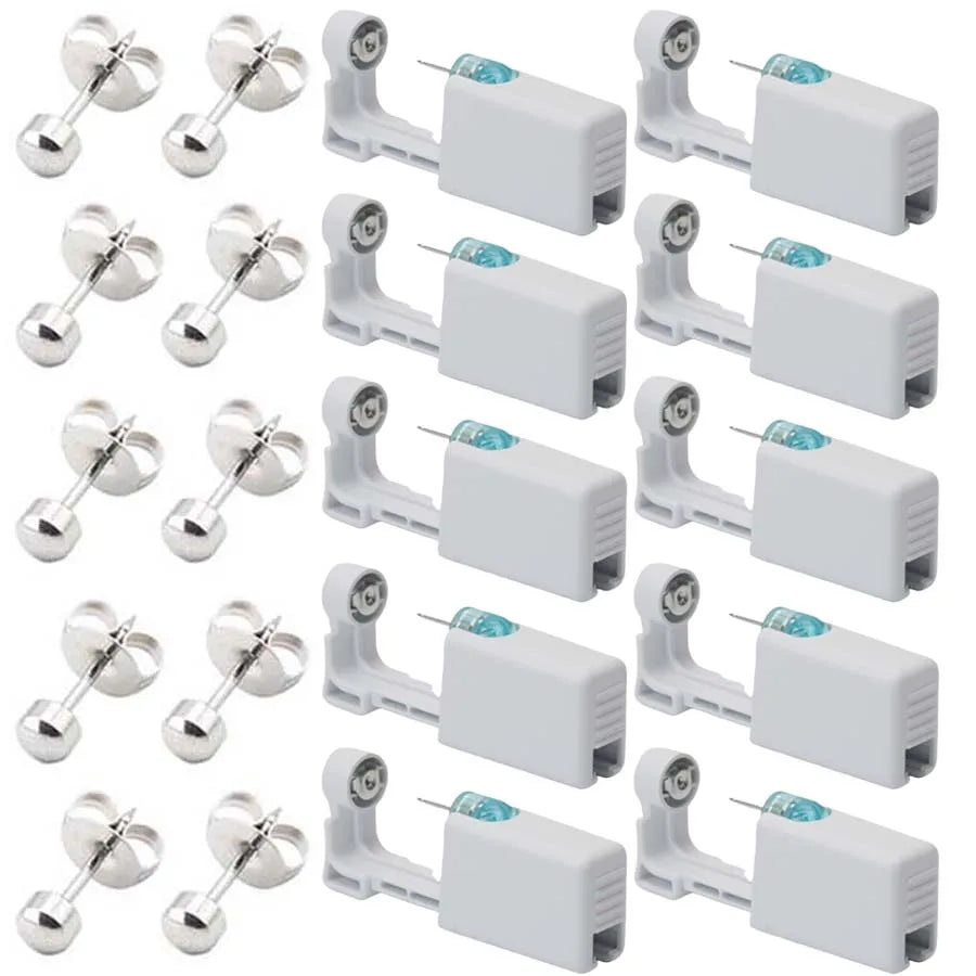 10pcs Asepsis Disposable Ear Piercing Gun-Safty Self Ear Piercing Kit