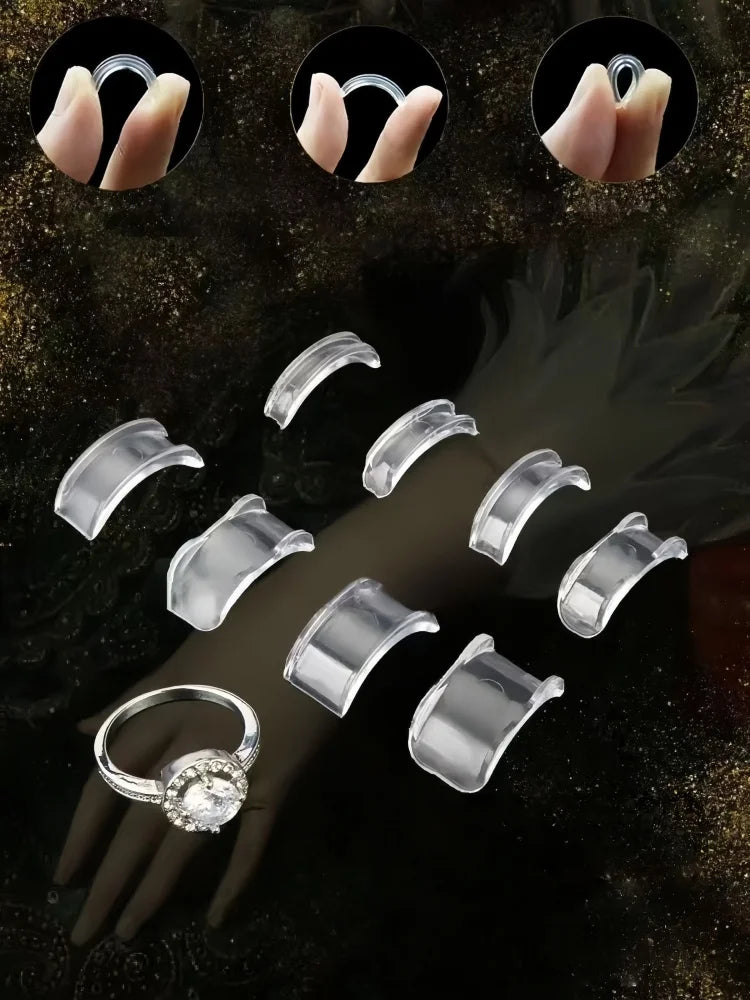 8PCS Invisible Soft Ring Spacers - DIY Ring Resizing Pads Jewelry