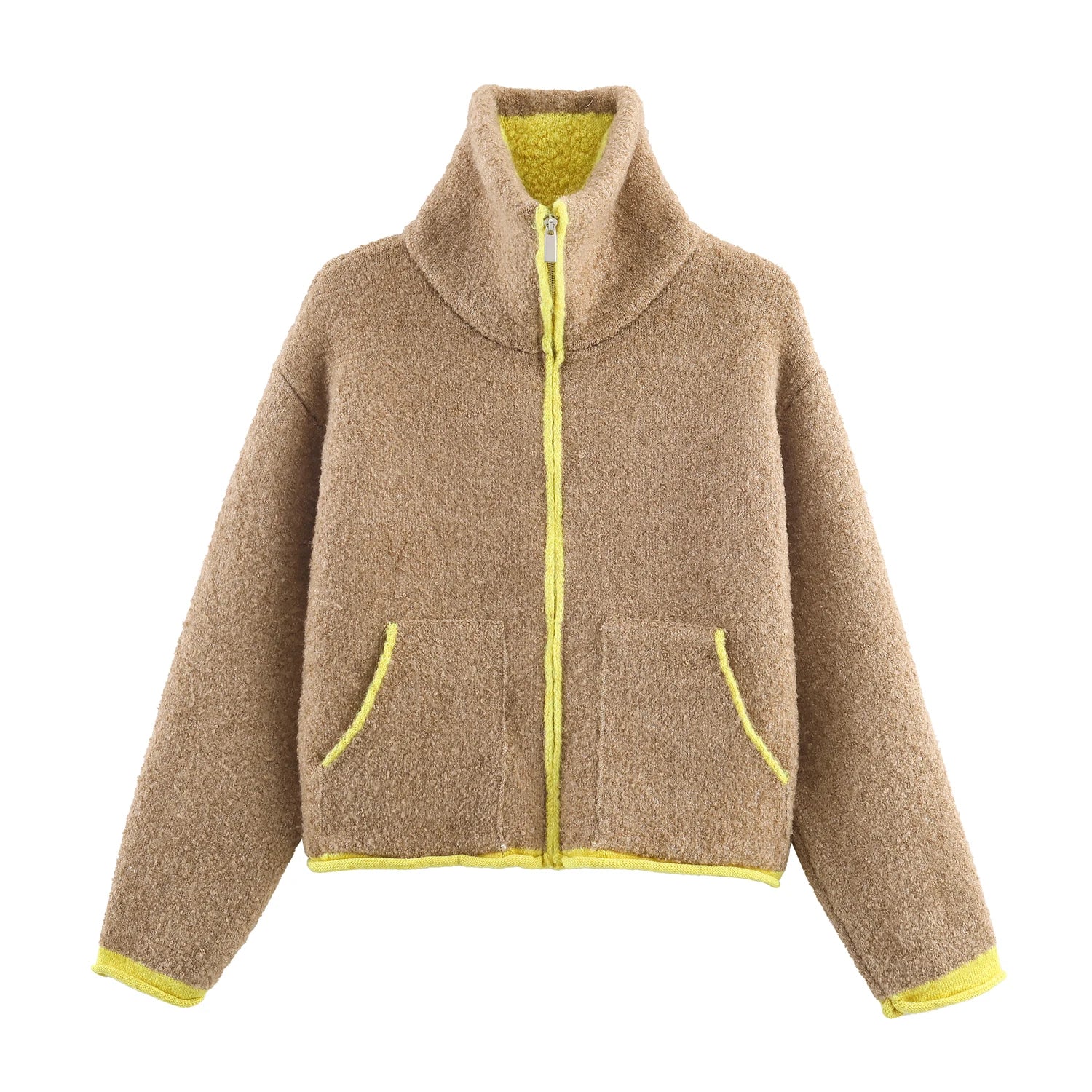 2025 Winter New Product Women's Lazy Style Loose Contrasting Color