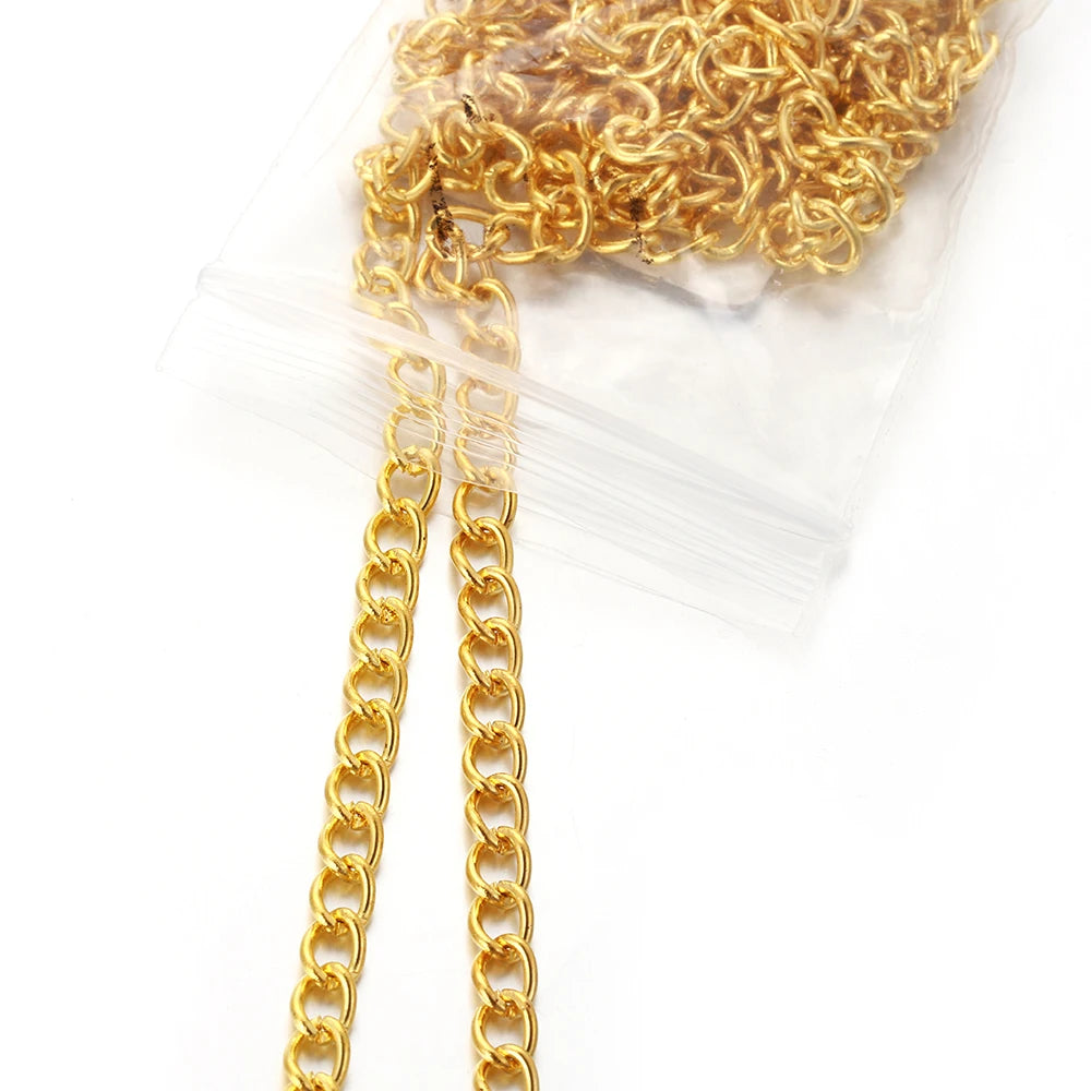 2 Meter Flat 2.5/3.5/4.5mm Extension Thin Chain Metal Chain DIY