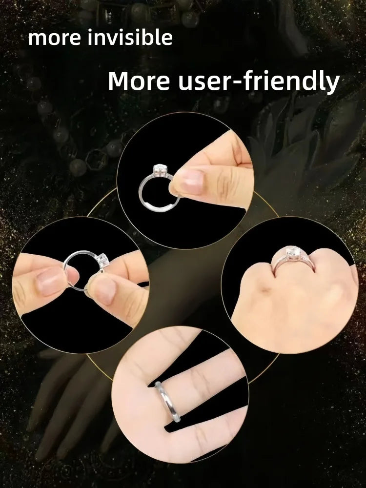8PCS Invisible Soft Ring Spacers - DIY Ring Resizing Pads Jewelry