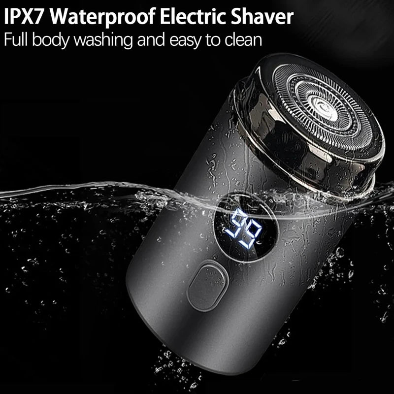 Men's electric mini shaver, dry and wet dual-use shaver, LED digital