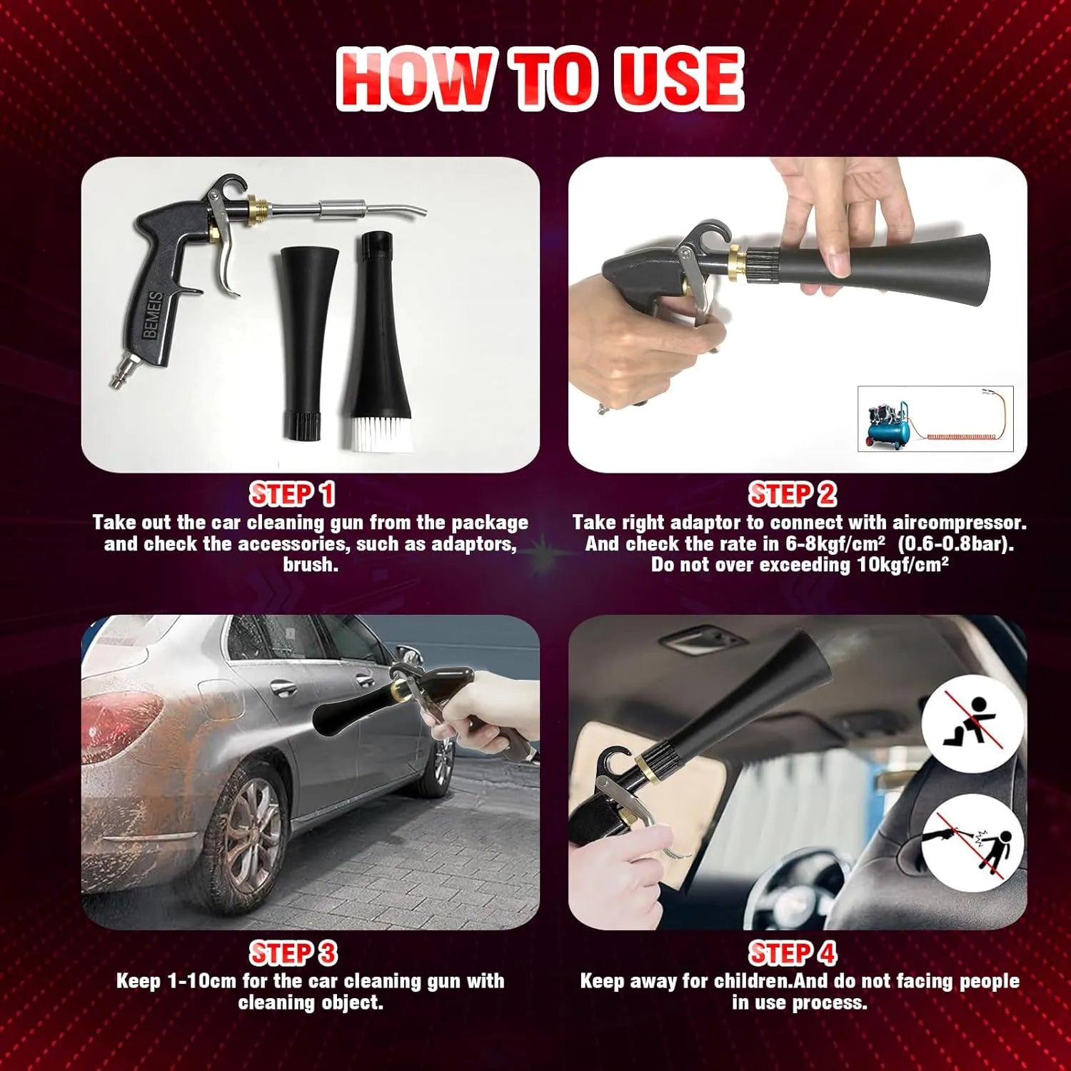 High Qulaity Portable Aluminium Bearing tube Tornador Gun For Car