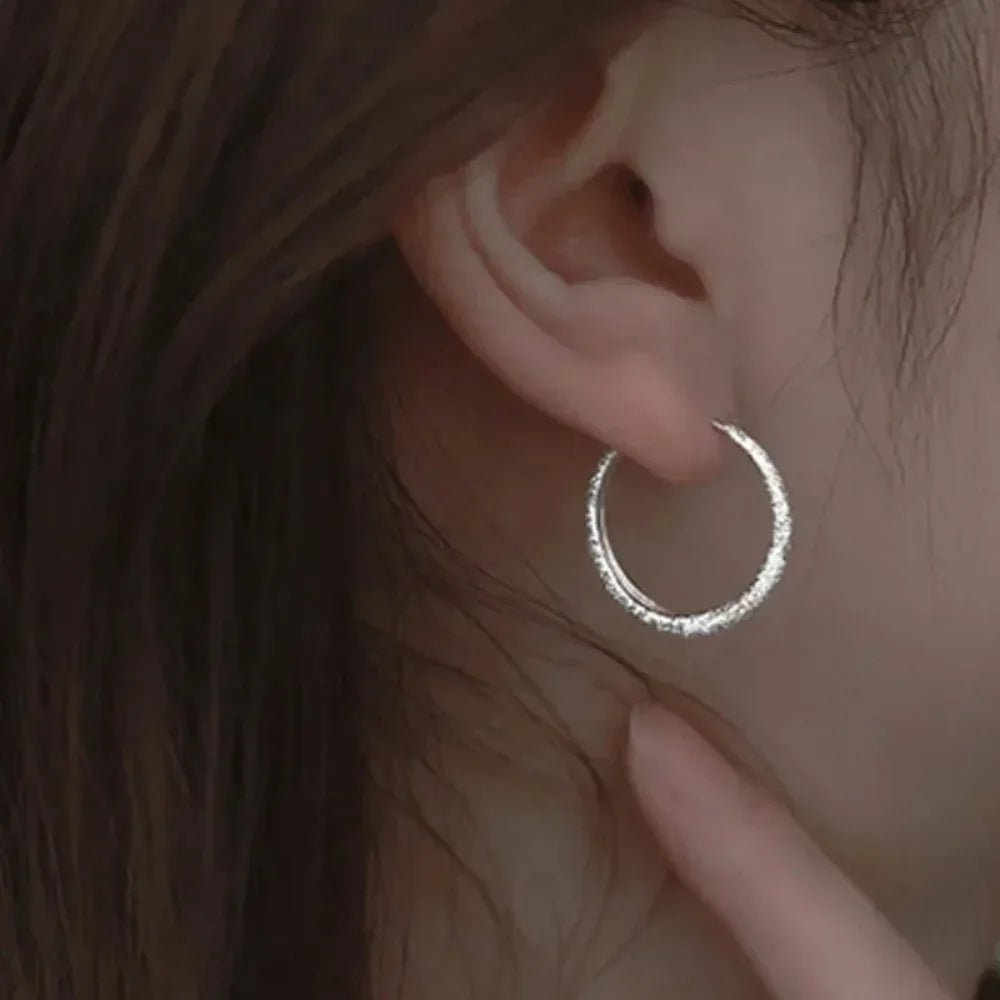 925 Sterling Silver Vintage Shinning Earrings for Women Trendy Earring