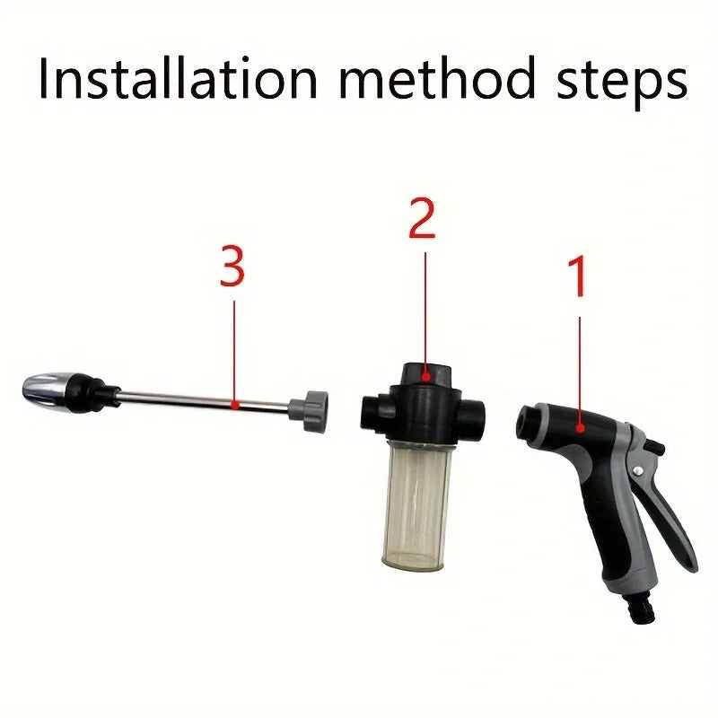 High Pressure Car Wash Water Gun Garden Water Pipe Nozzle,