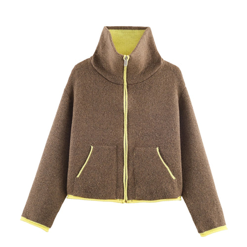 2025 Winter New Product Women's Lazy Style Loose Contrasting Color