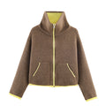 2025 Winter New Product Women's Lazy Style Loose Contrasting Color