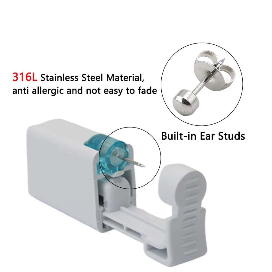 10pcs Asepsis Disposable Ear Piercing Gun-Safty Self Ear Piercing Kit