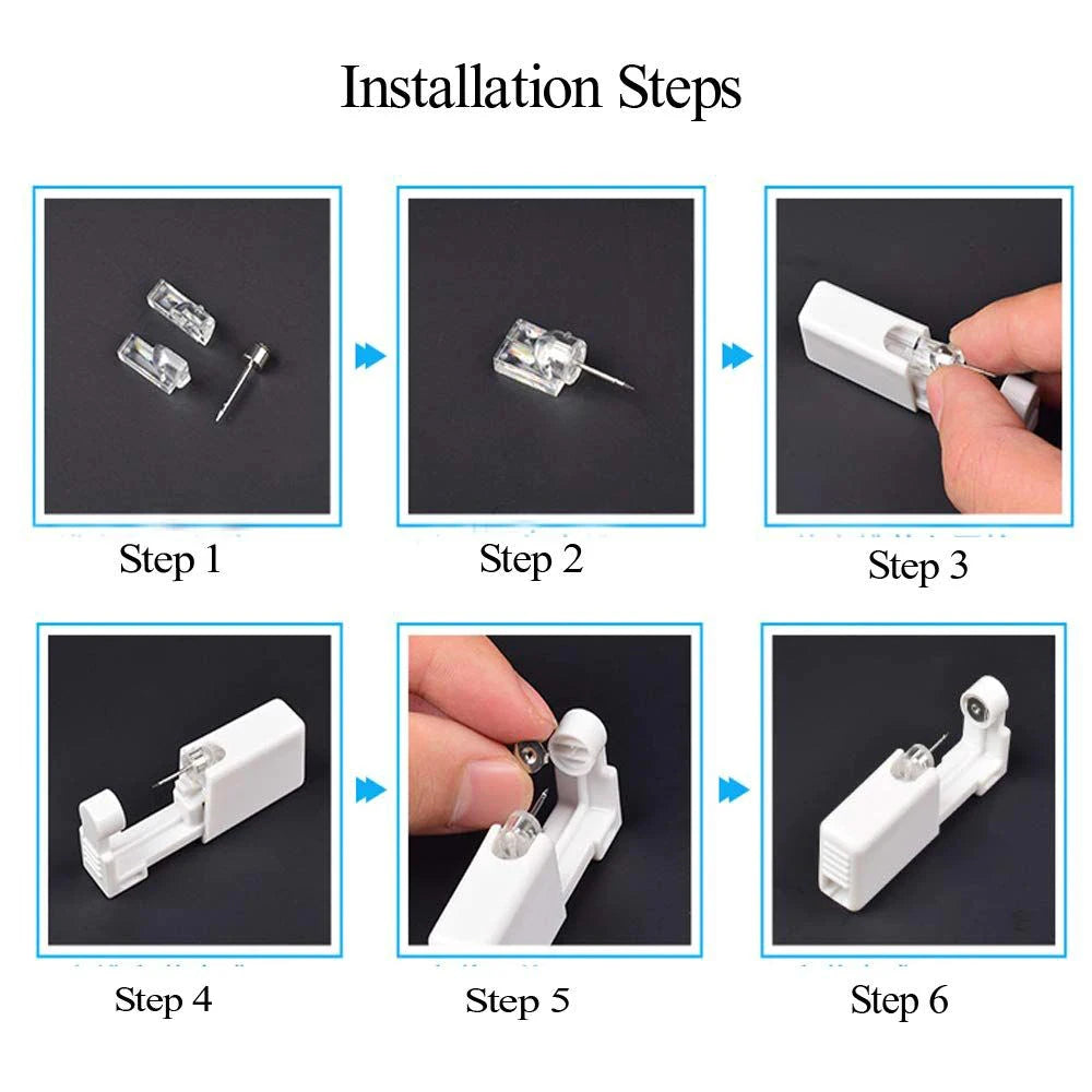 1-20Pcs/set Ear Piercing Gun Disposable Disinfect Safety Earring