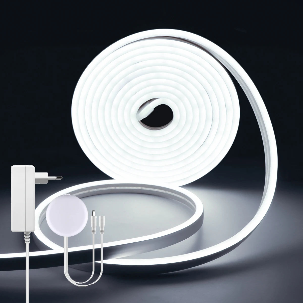 LED Under Cabinet Light Neon Strip With Hand Scan Touch Sensor Switch Dimmable For Kitchen Lighting 1-5M 12V, 10M 24V + EU Plug