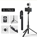 1.7m Extendable live Tripod Selfie Stick Support LED Ring Dual light mirror Stand 4 in 1 Phone Mount for iPhone X 8 11 Android