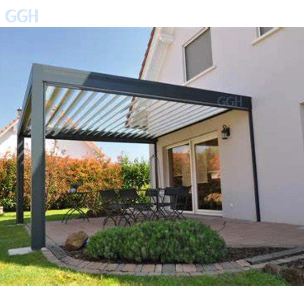 Kakadu 694-300 Motorized Aluminium Pergola Closed Roof Eco-Friendly Outdoor Garden Structure 3x4m Size Nature Inspired Design