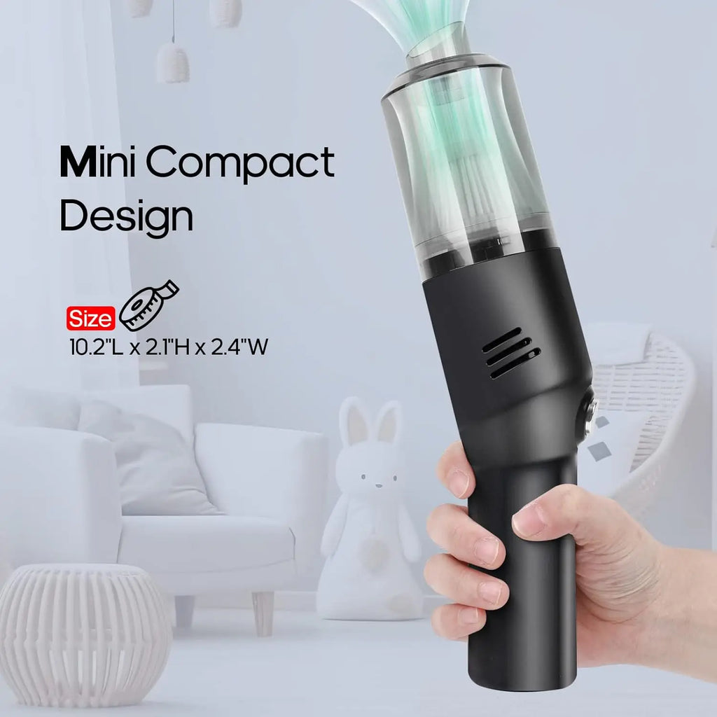 Portable Mini Car Vacuum Cleaner, Cordless Handheld High Power Rechargeable for Desk and Home Use